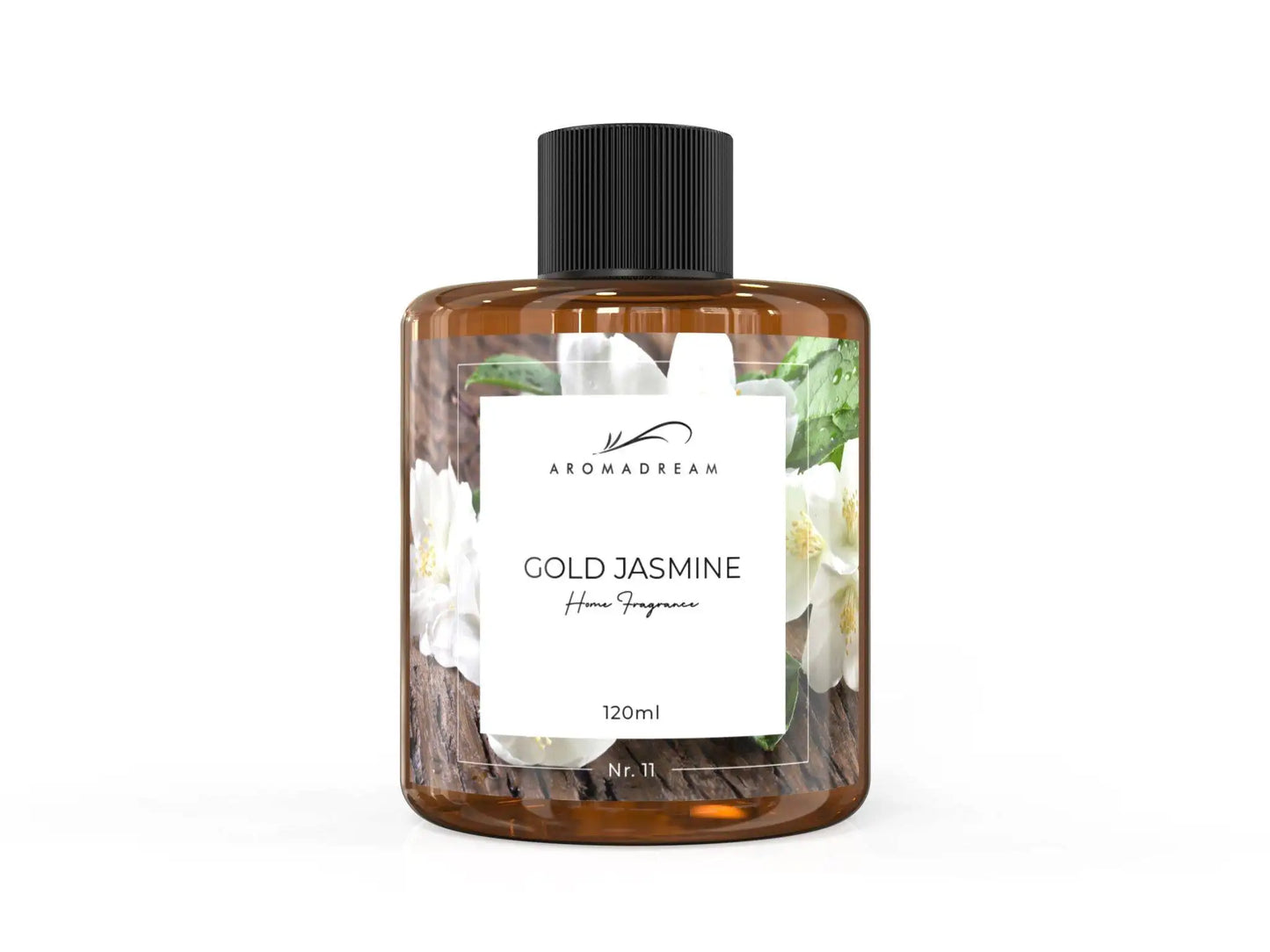 Aromadream Duftöl Gold Jasmine 120 ml – luxuriöser Raumduft mit floralen Jasminnoten, für eine elegante, entspannende Raumatmosphäre.