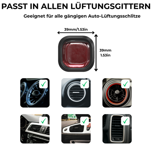 Autoduft Channel Classic von Aromadream – kompatibel mit allen Auto-Lüftungsgittern, stilvoller Duftclip in 39 mm Format