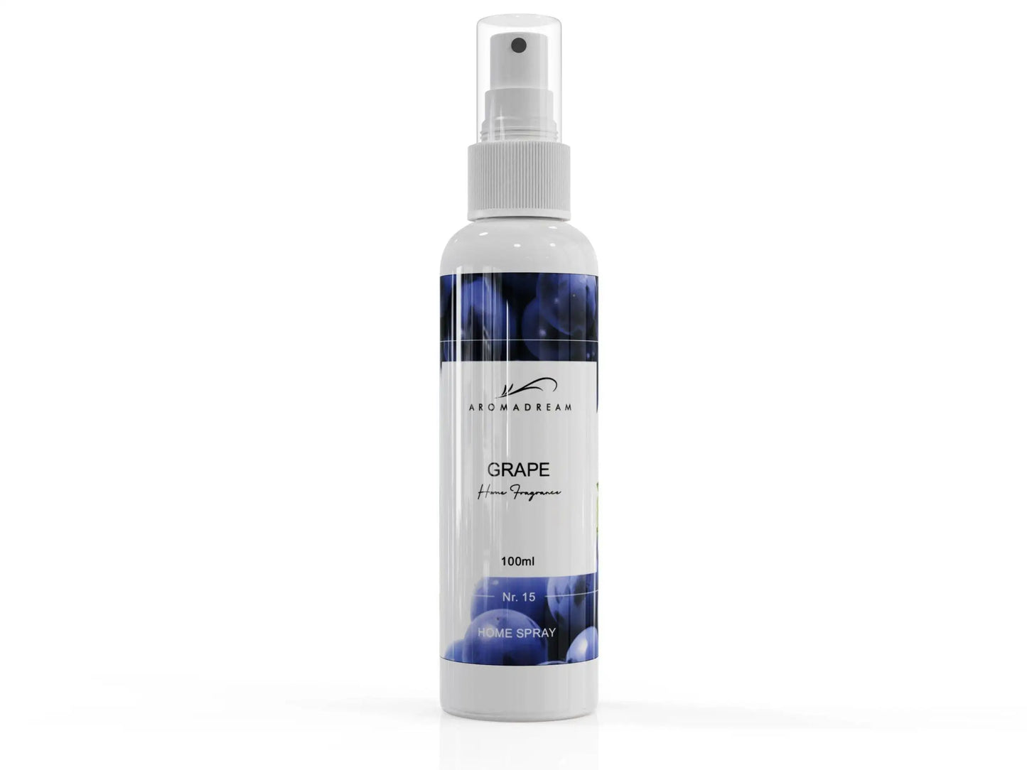 Aromadream Grape Raumduft Spray mit intensivem Traubenaroma in stilvoller 100ml-Flasche, ideal für fruchtige Raumerfrischung.