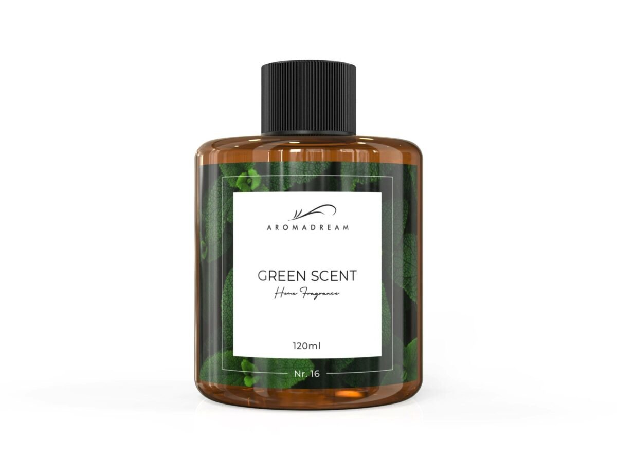 Aromadream Duftöl Green Scent 120 ml – frischer, pflanzlicher Raumduft für Diffusoren mit Minze und grüner Blattnote.