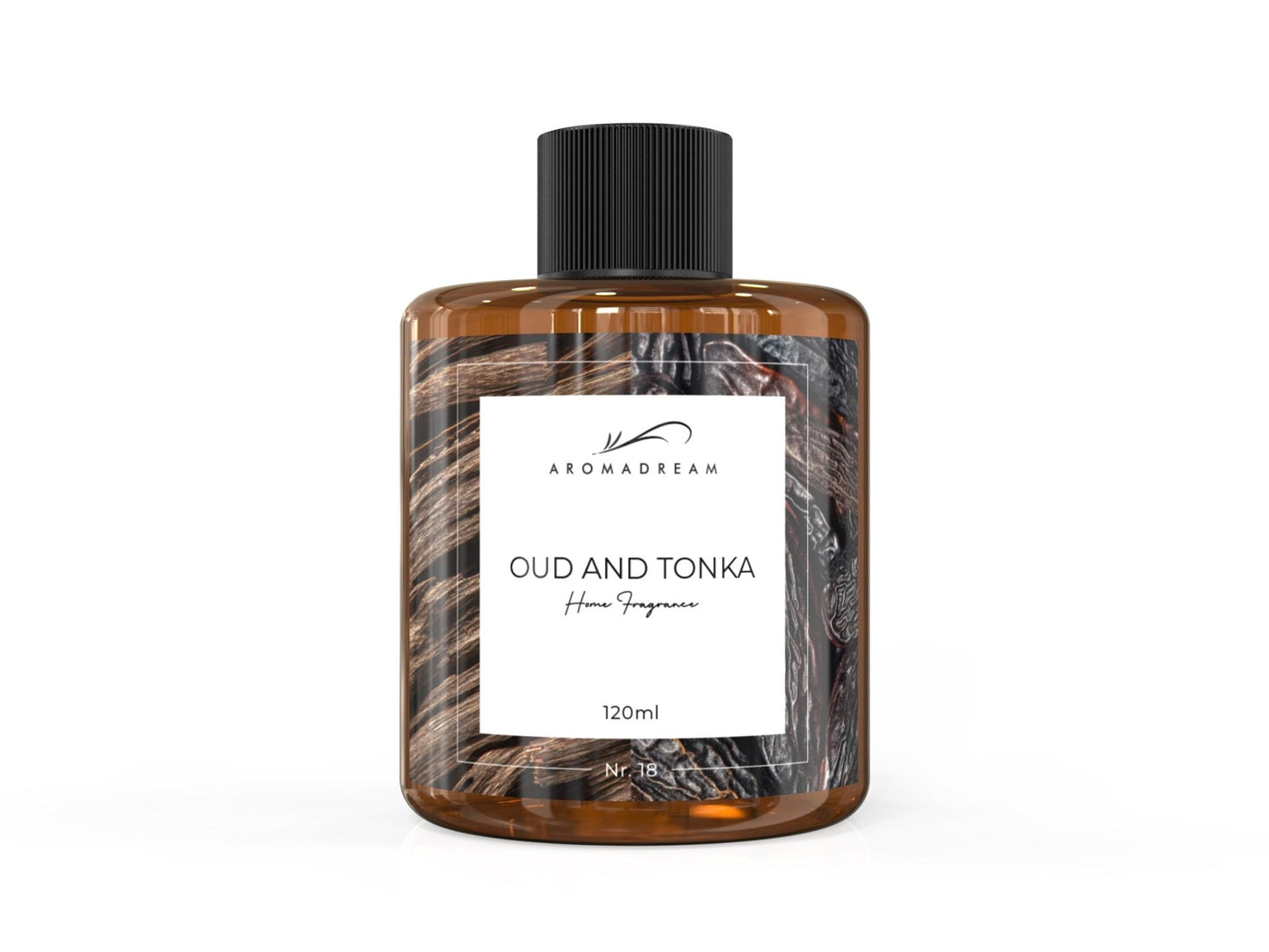 Aromadream Duftöl Oud and Tonka in 120 ml Flasche – luxuriöser Raumduft mit orientalischen Holz- und Tonka-Noten für Diffusoren.