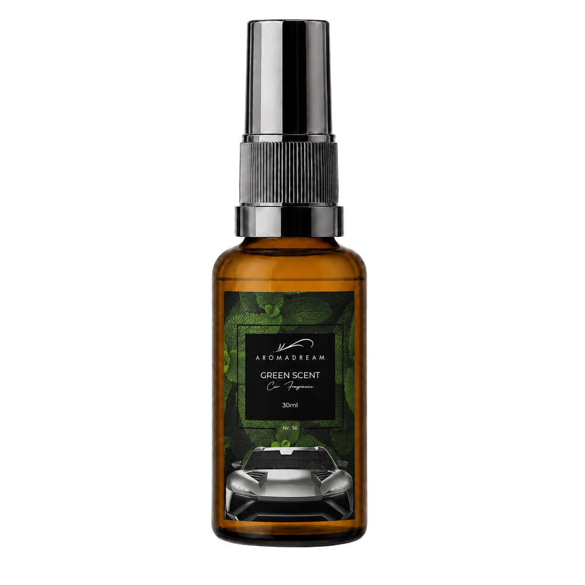 Autoduft Spray Green Scent von Aromadream, kompakte Sprayflasche fürs Auto