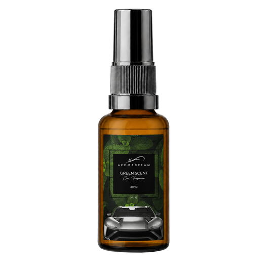 Autoduft Spray Green Scent von Aromadream, kompakte Sprayflasche fürs Auto