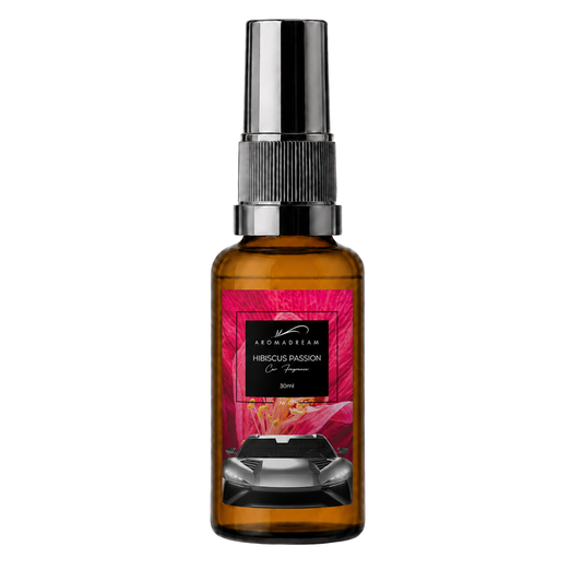 Autoduft Spray Hibiscus Passion von Aromadream, kompakte Sprayflasche fürs Auto