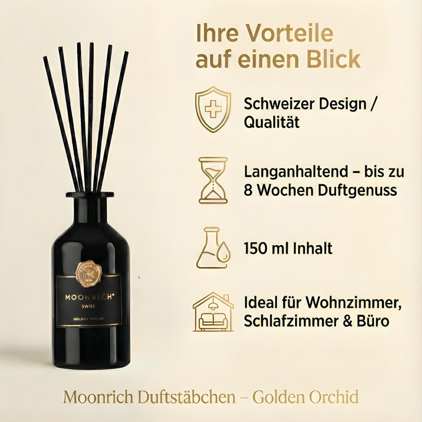Raumduftstäbchen Moonrich Golden Orchid
