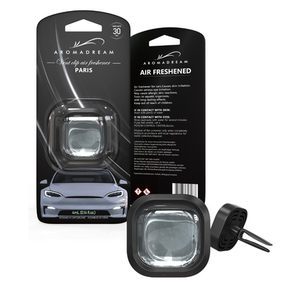 Autoduft Duftclip Paris von Aromadream – eleganter Lufterfrischer fürs Auto, dezenter Duft im stilvollen Design