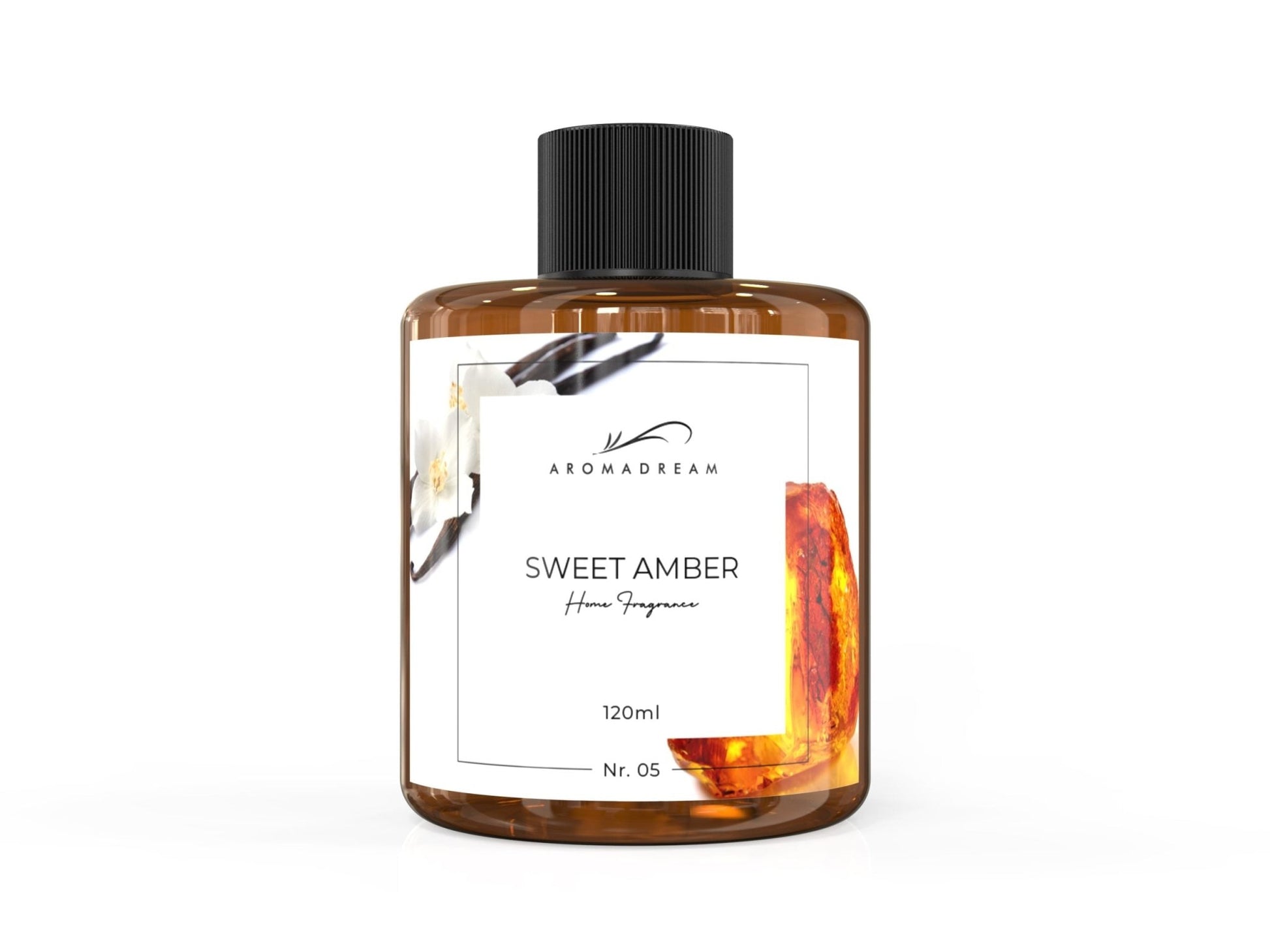 Aromadream Duftöl Sweet Amber in stilvoller 120 ml Flasche – warmer Raumduft mit Amber und Vanille für Diffusoren.